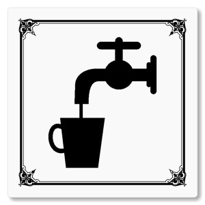 Pitná voda, 118x118mm, bílá, Nebraska